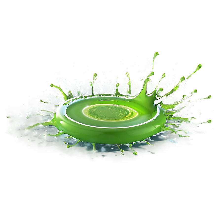 Green Circle Splash Design Png Efd18 PNG image