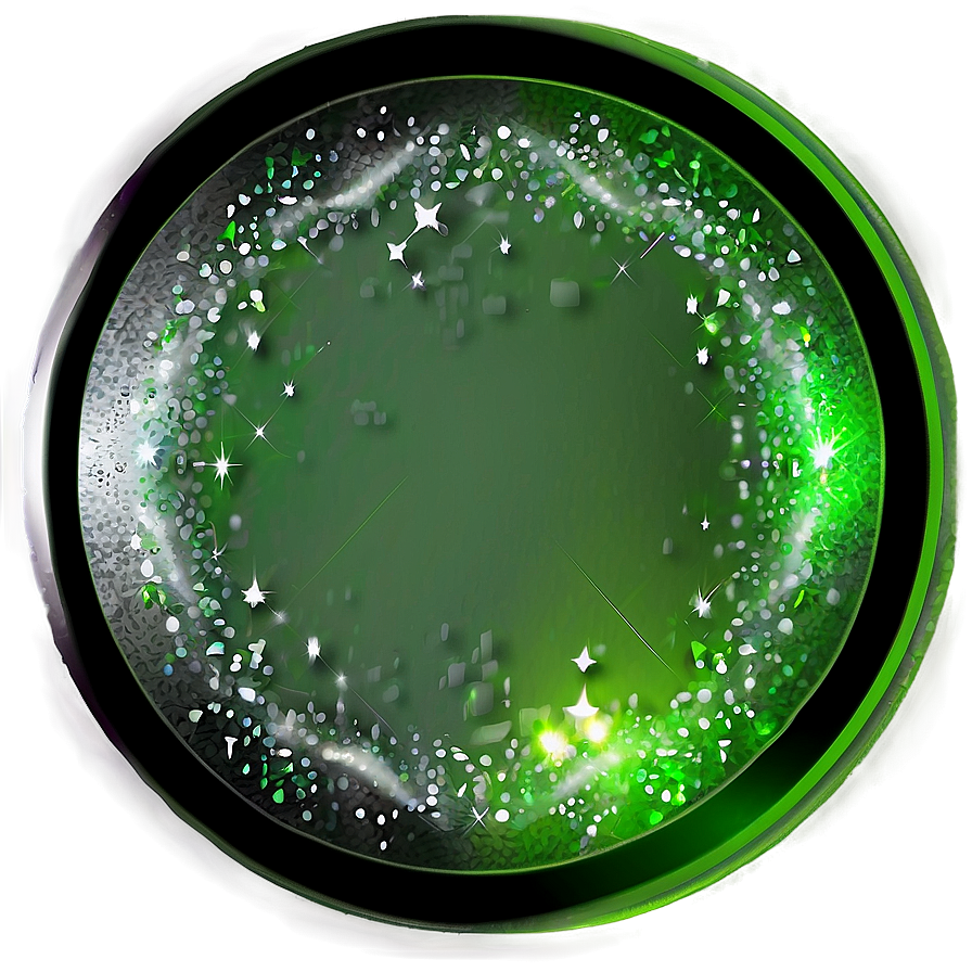 Green Circle With Sparkles Png 05252024 PNG image