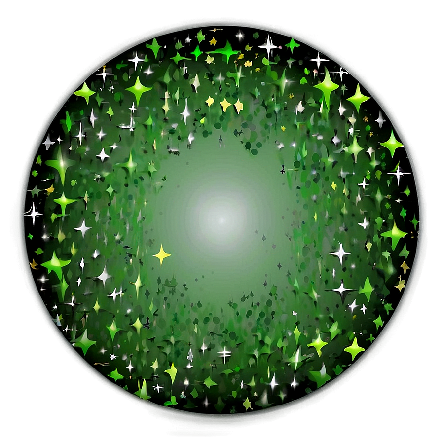 Green Circle With Stars Png 05252024 PNG image