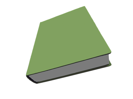 Green Cover Bookon Black Background PNG image