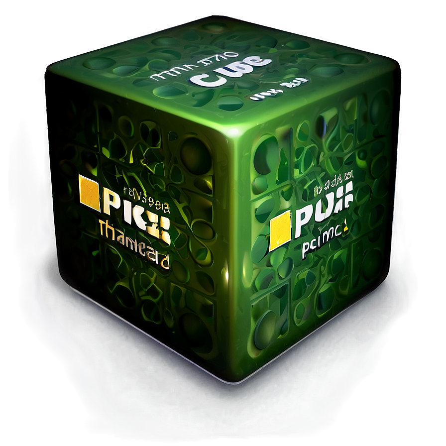 Green Cube Png 05242024 PNG image