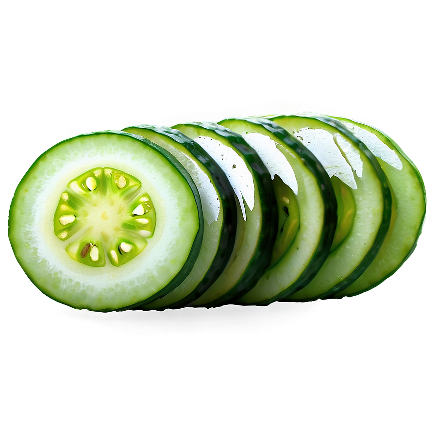 Green Cucumber Slice Png 30 PNG image