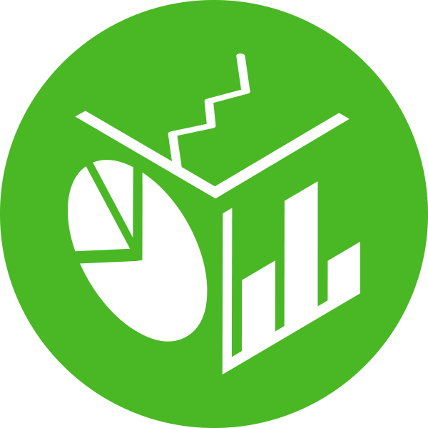 Green Data Analysis Icon PNG image