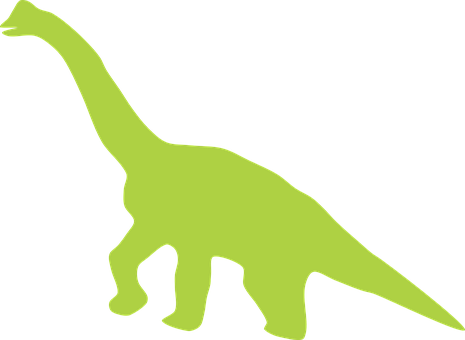 Green Dinosaur Silhouette PNG image
