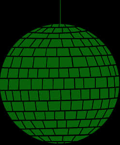 Green Disco Ball Illustration PNG image