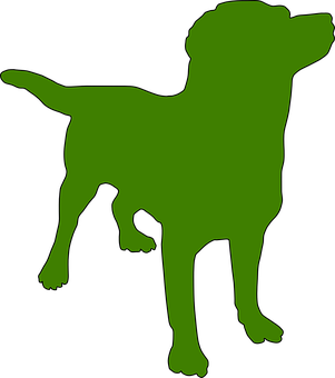 Green Dog Silhouette PNG image