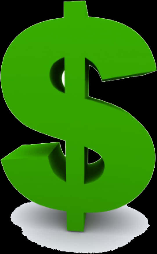 Green Dollar Sign Graphic PNG image