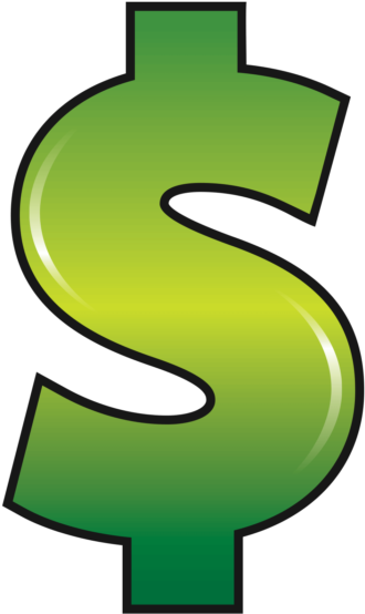 Green Dollar Sign Graphic PNG image