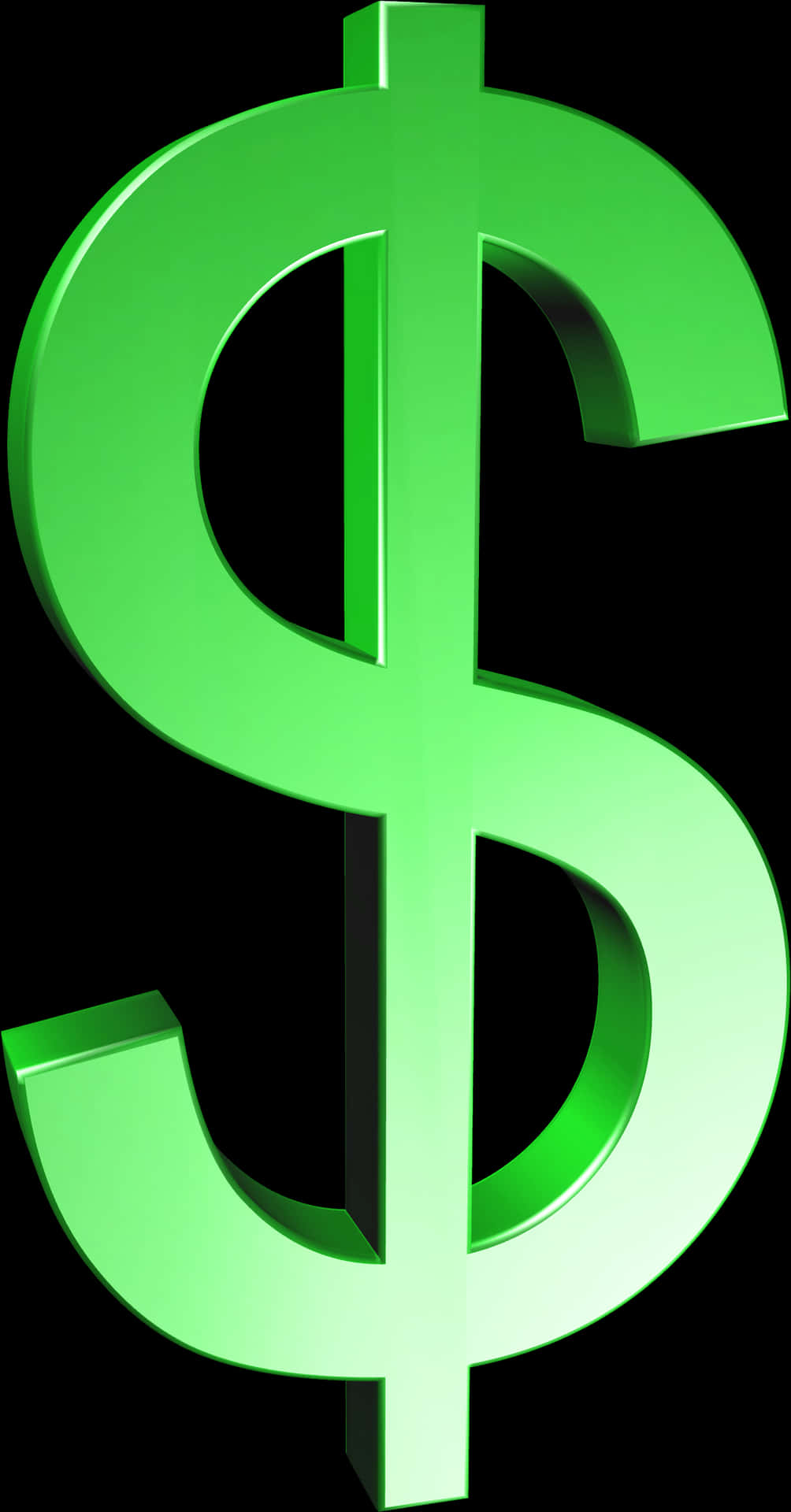 Green Dollar Sign Graphic PNG image