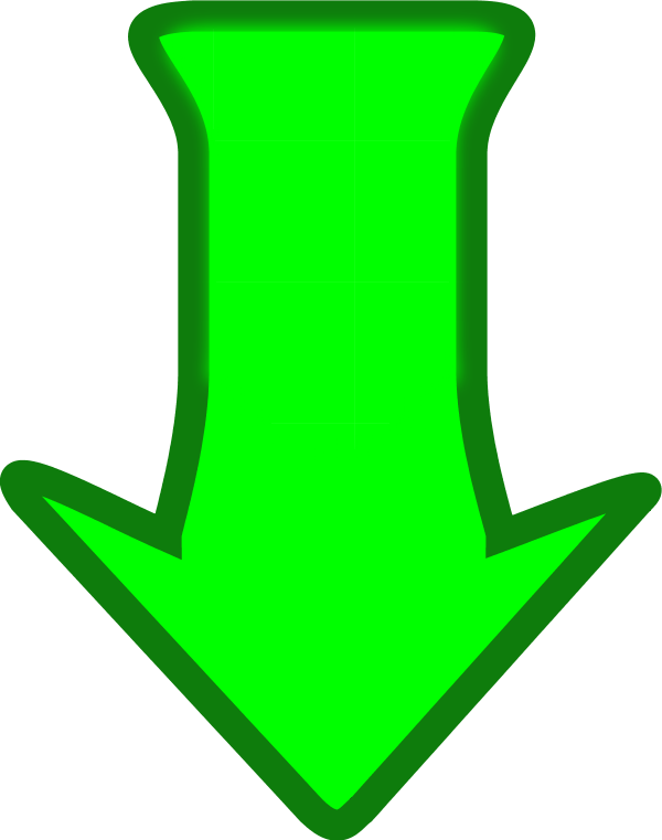 Green Down Arrow Icon PNG image