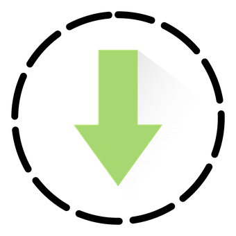 Green Download Arrow Icon PNG image