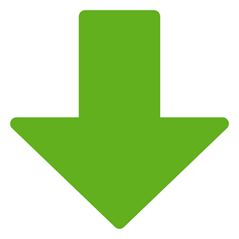 Green Download Arrow Icon PNG image