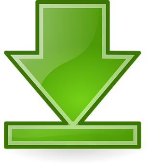 Green Download Icon PNG image