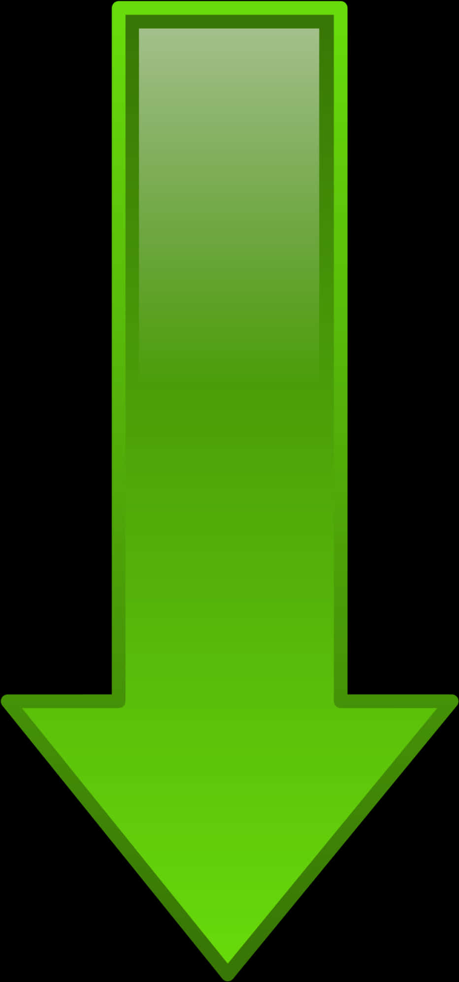 Green Downward Arrow Transparent Background PNG image