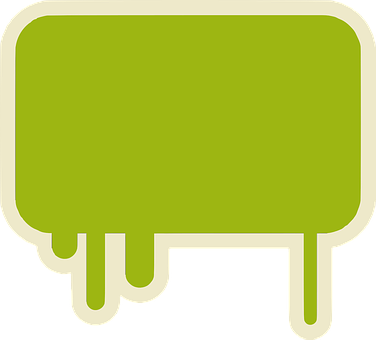 Green Dripping Speech Bubble Icon PNG image