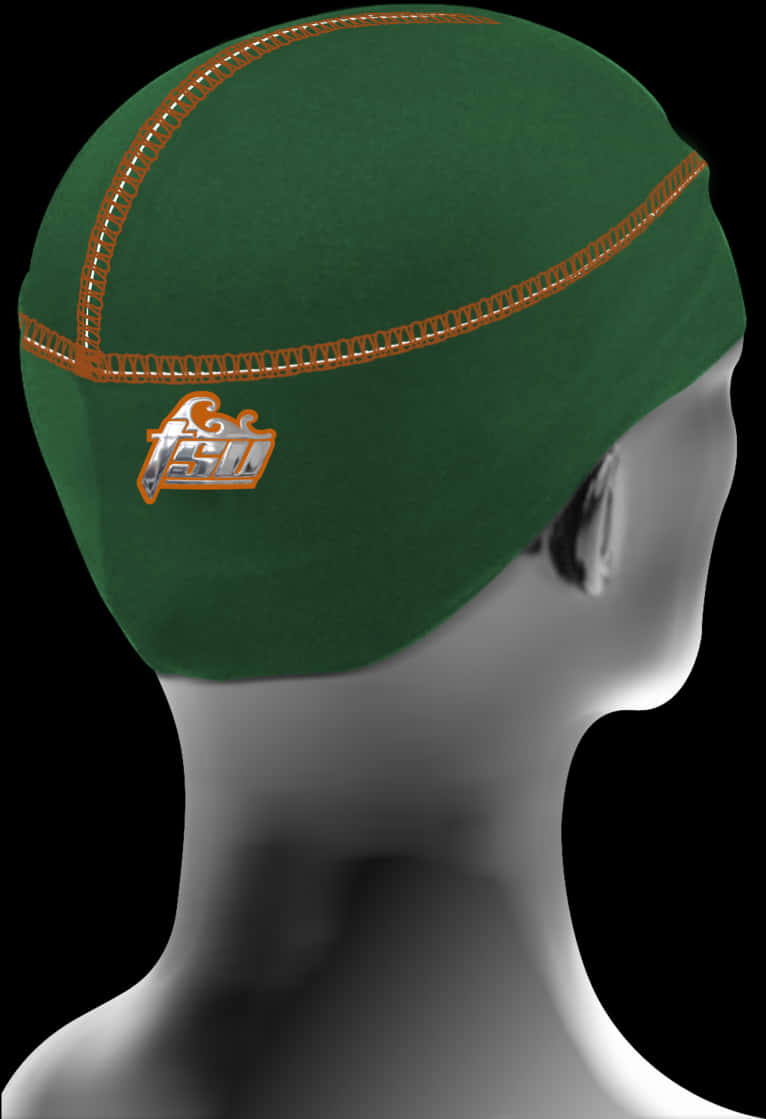 Green Durag Headwear PNG image