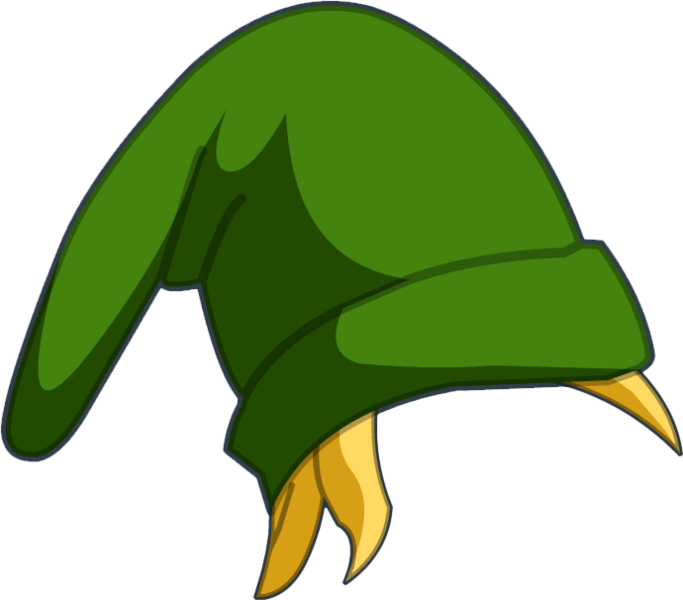 Green Eagle Cartoon Cap PNG image