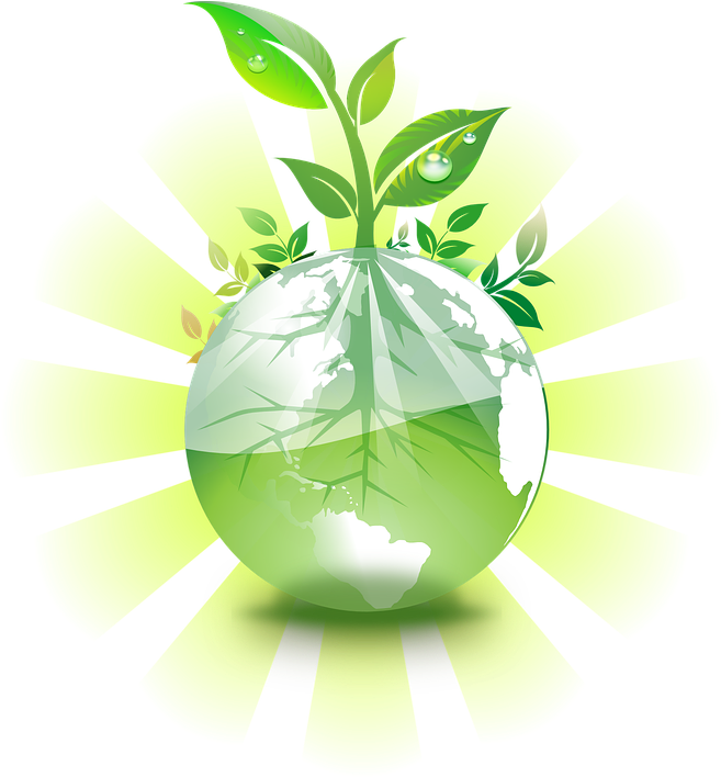 Green Earth Sunburst PNG image