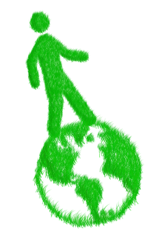 Green Eco Footprint Person PNG image