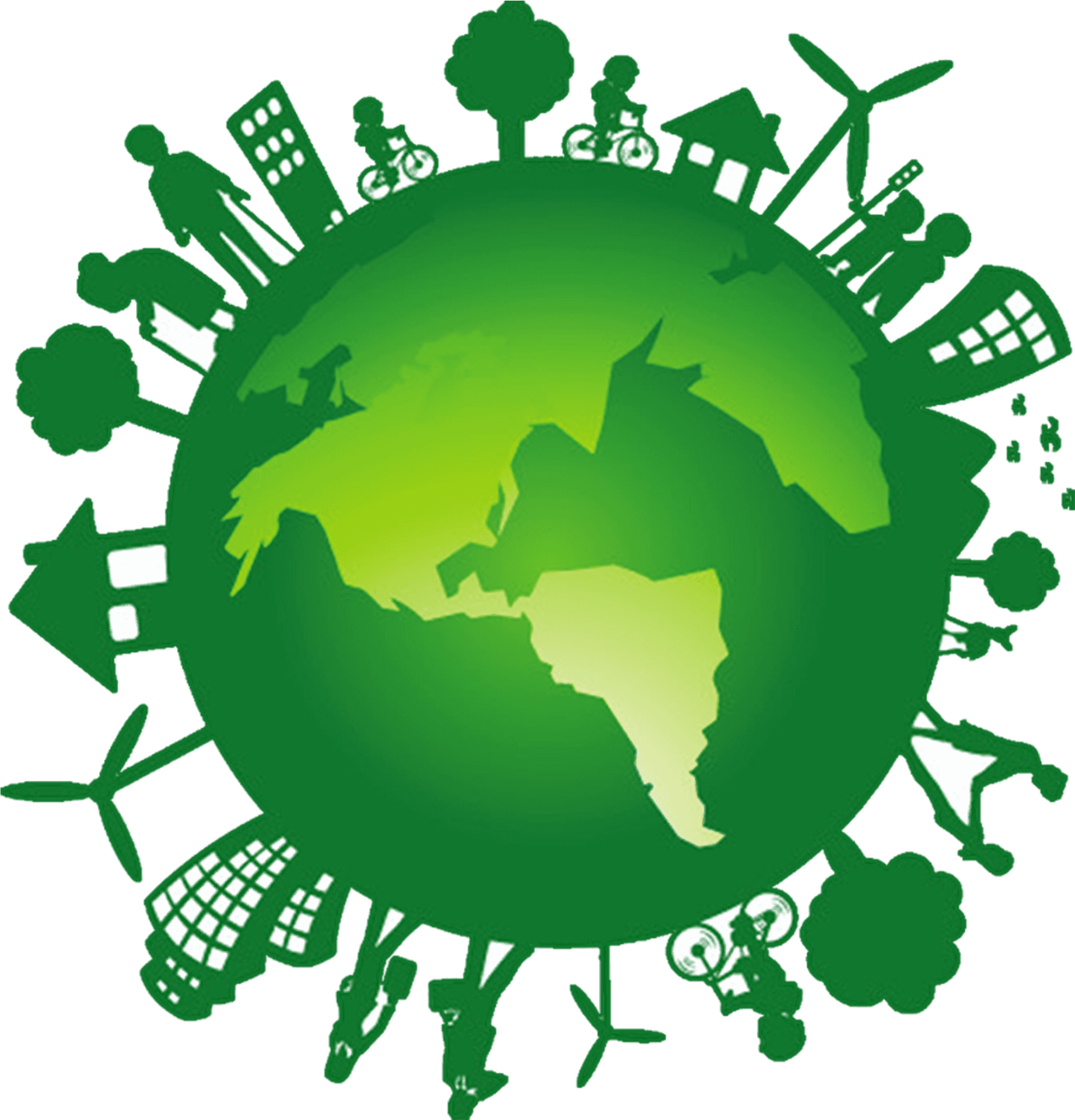 Green Eco Friendly World Concept PNG image