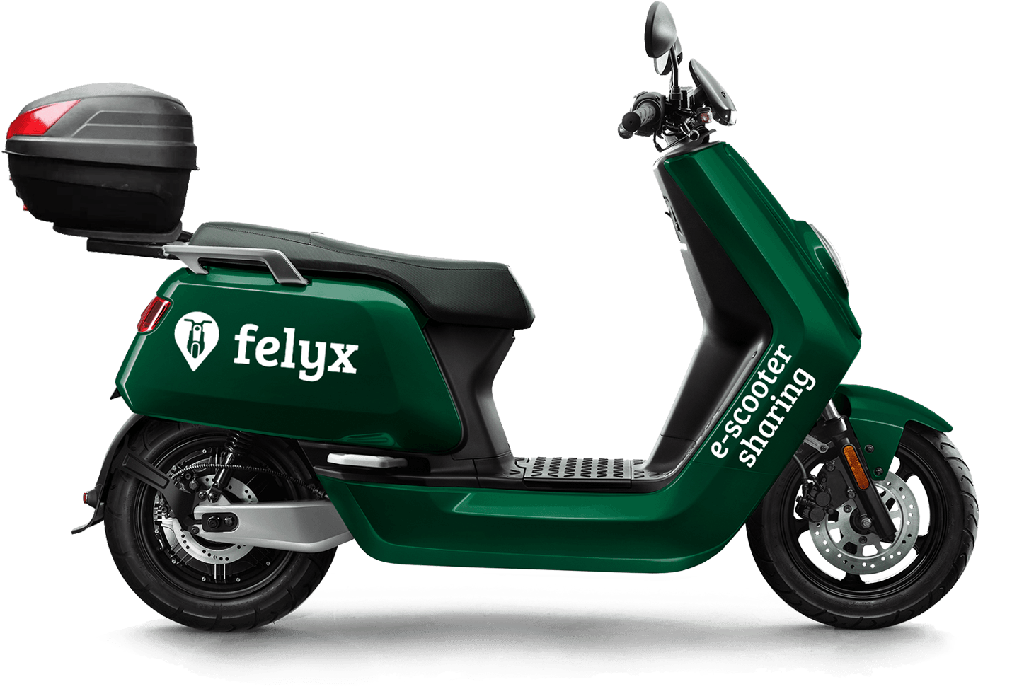 Green Electric Scooter Felyx PNG image