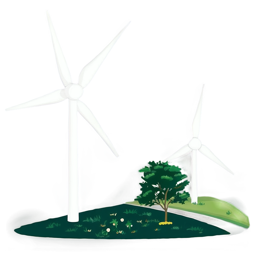 Green Energy Wind Farm Png Rap50 PNG image