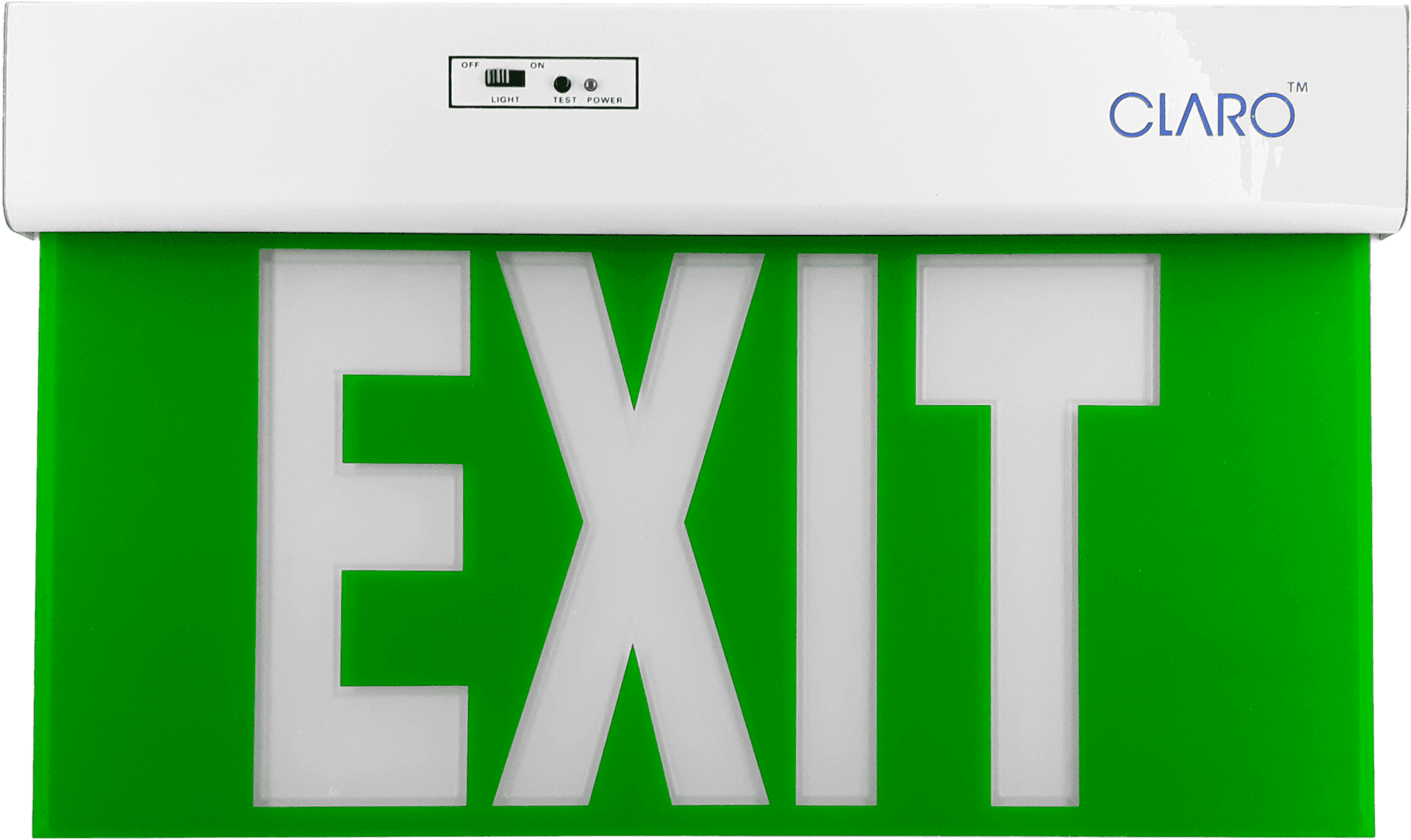 Green Exit Sign Claro PNG image