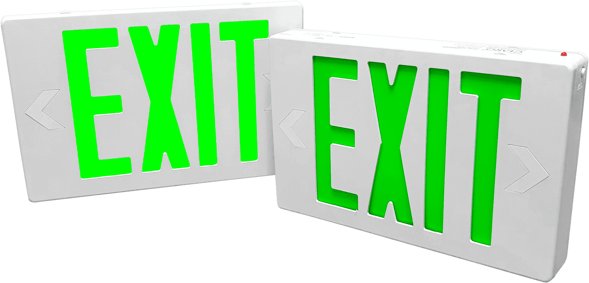 Green Exit Signs PNG image