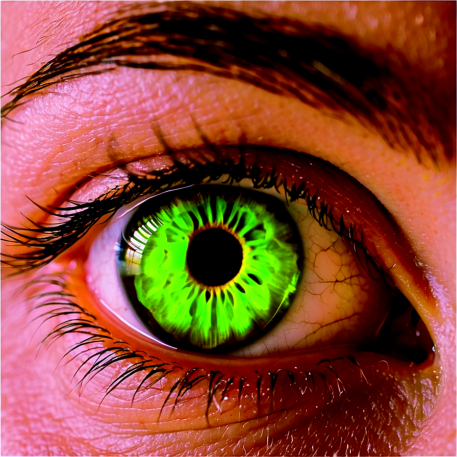 Green Eye Iris Closeup Png Qhd PNG image