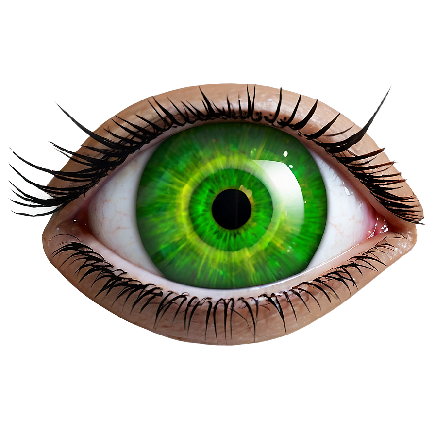 Green Eye With Eyebrow Png 06262024 PNG image