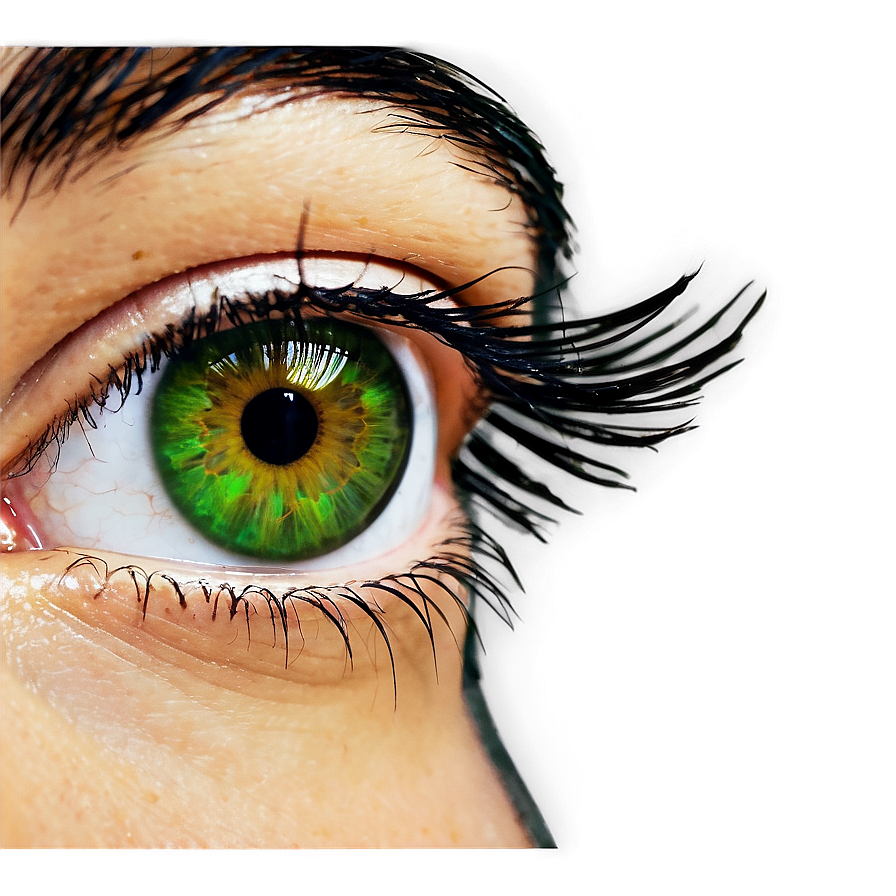 Green Eye With Long Lashes Png 81 PNG image