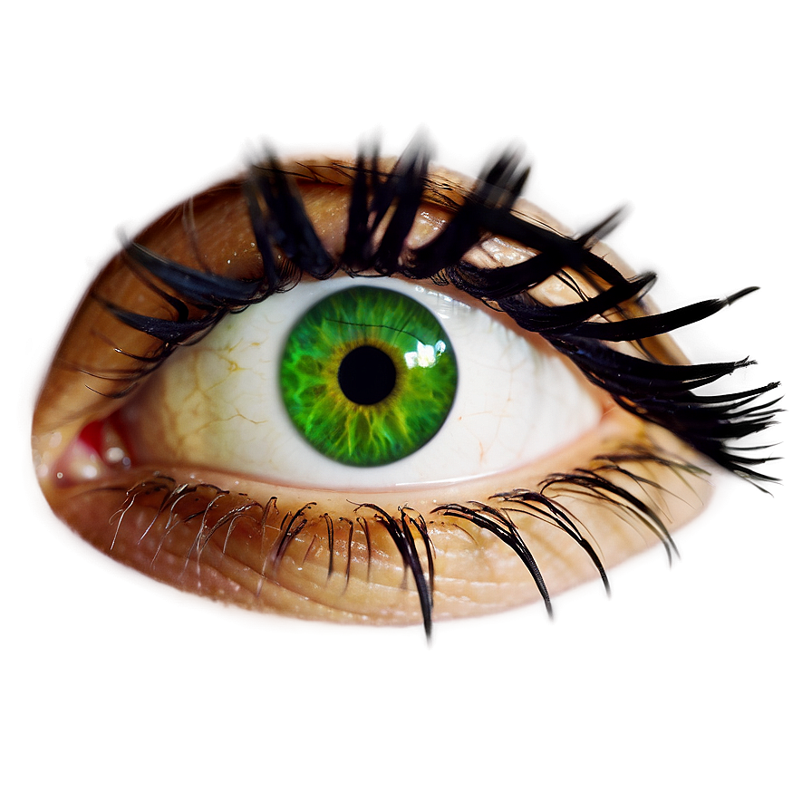 Green Eye With Long Lashes Png Ivl PNG image