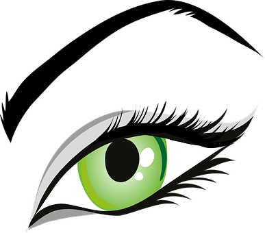 Green Eyed Graphic Illustration PNG image