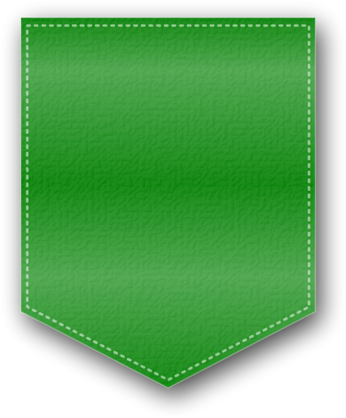 Green Fabric Banner Icon PNG image