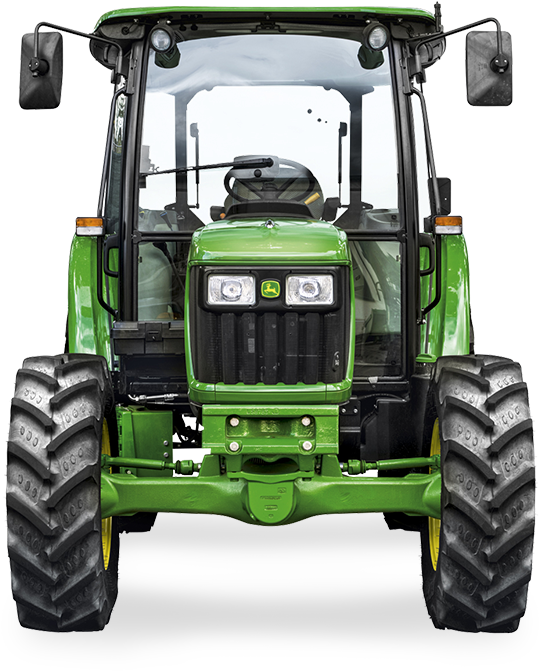 Green Farm Tractor Front View PNG image