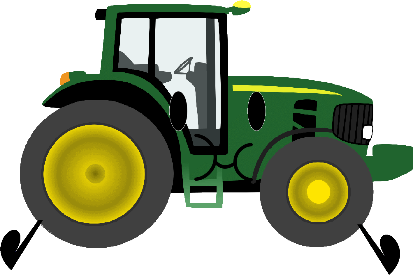 Green Farm Tractor Illustration PNG image