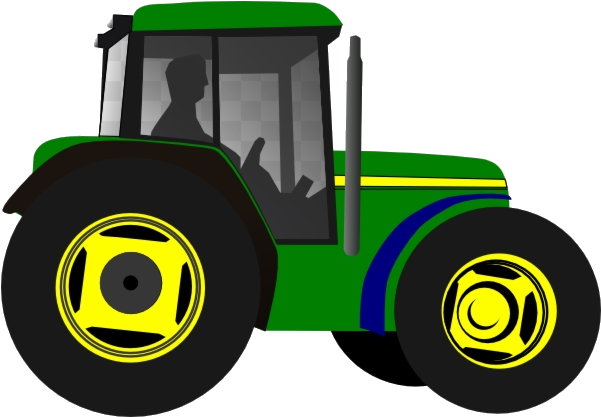 Green Farm Tractor Illustration PNG image