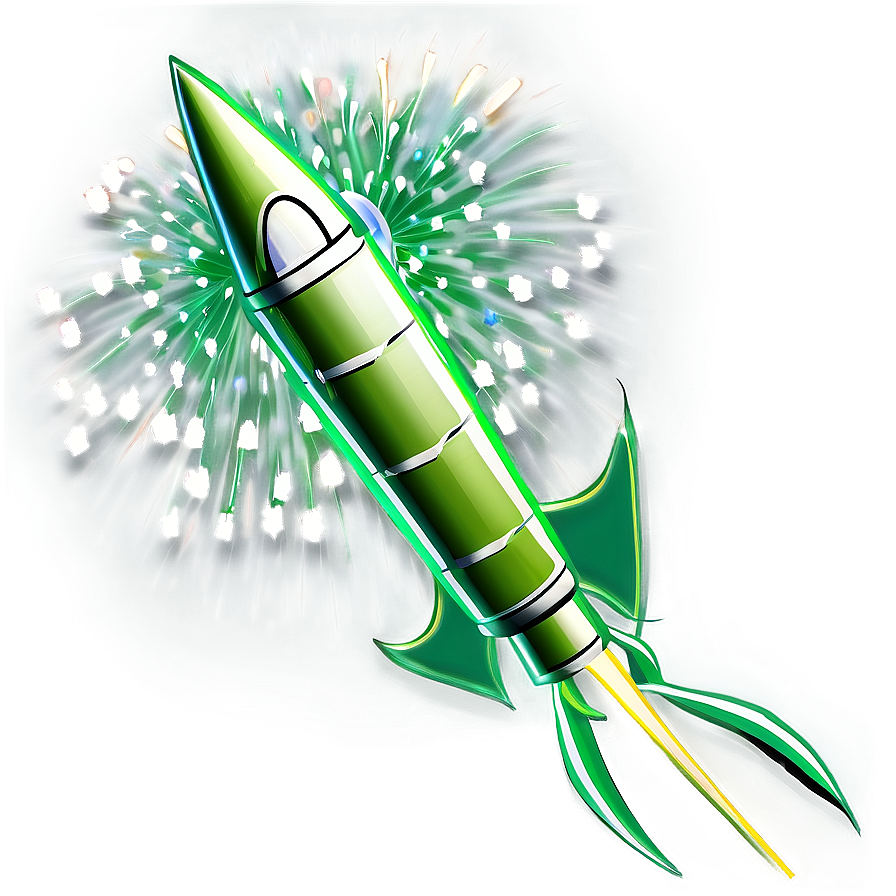 Green Firework Rocket Png Ypd73 PNG image