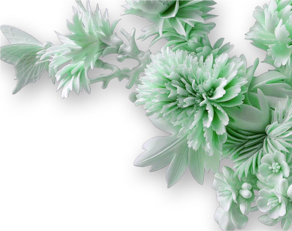 Green Floral Arrangement Transparent Background PNG image