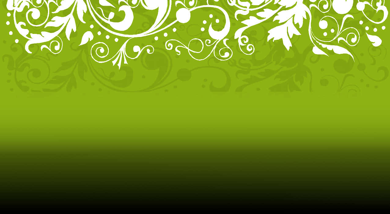Green Floral Gradient Background PNG image