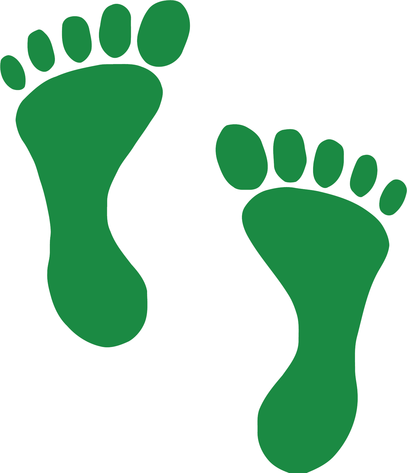 Green Footprint Graphic PNG image