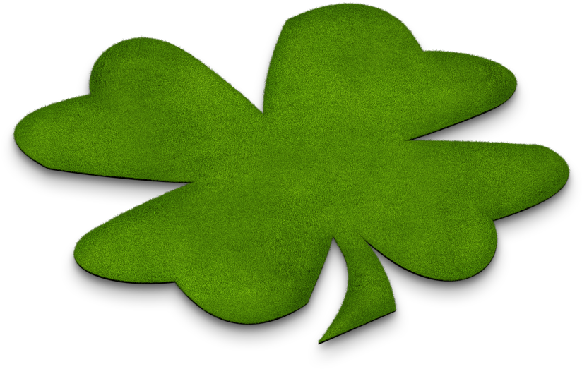 Green Four Leaf Clover Graphic PNG image