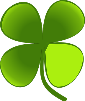 Green Four Leaf Clover PNG image