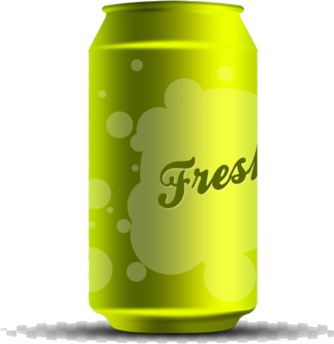 Green Fresh Soda Can Graphic PNG image