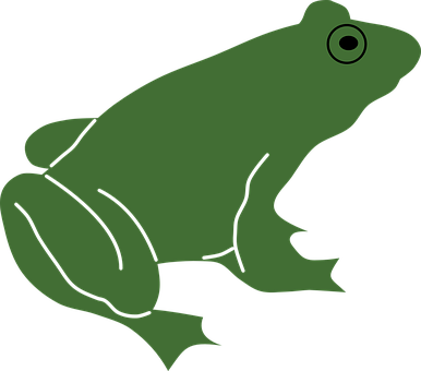 Green Frog Silhouette PNG image