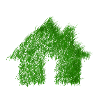 Green Furry Letter Art PNG image
