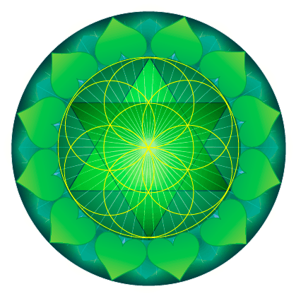 Green Geometric Mandala PNG image