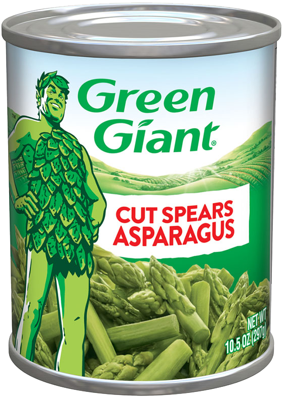 Green Giant Cut Spears Asparagus Can PNG image