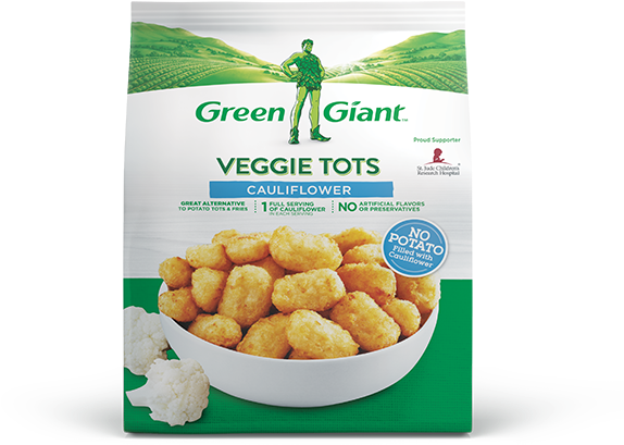 Green Giant Veggie Tots Cauliflower Package PNG image