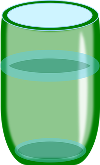 Green Glass Vase Vector PNG image